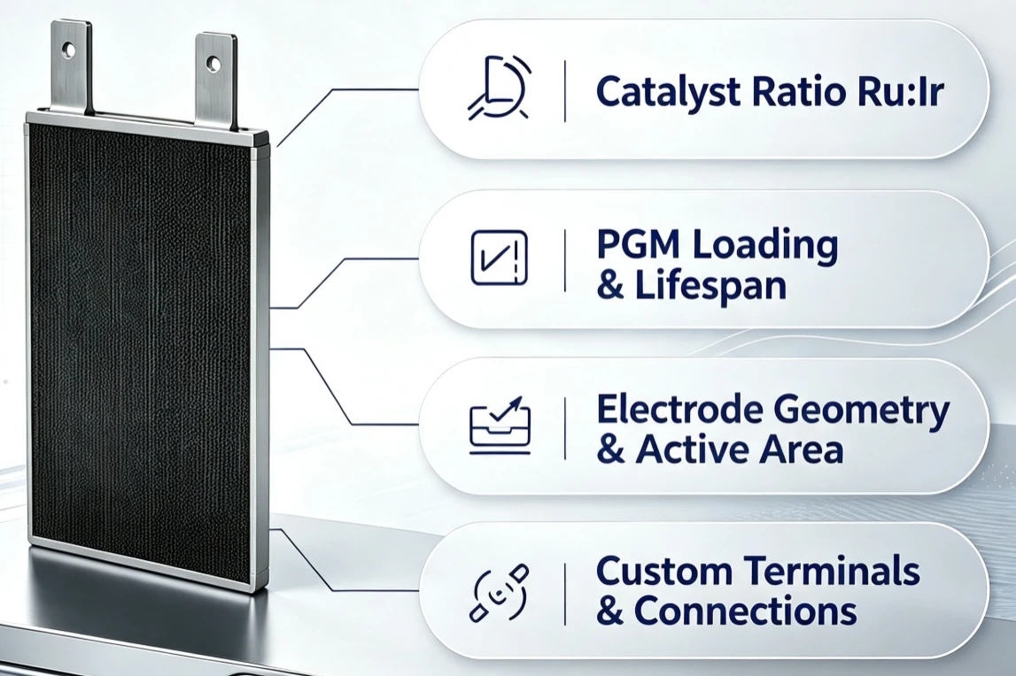 Ruthenium Iridium Titanium Anode Customization | NAVI Titanium Ruthenium Iridium Titanium Anode Customization | NAVI Titanium